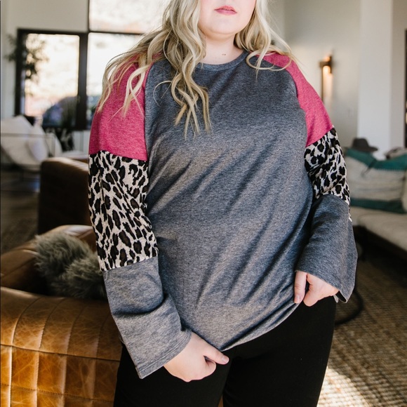 Mildly Wild Leopard Color Block Top - Picture 5 of 7